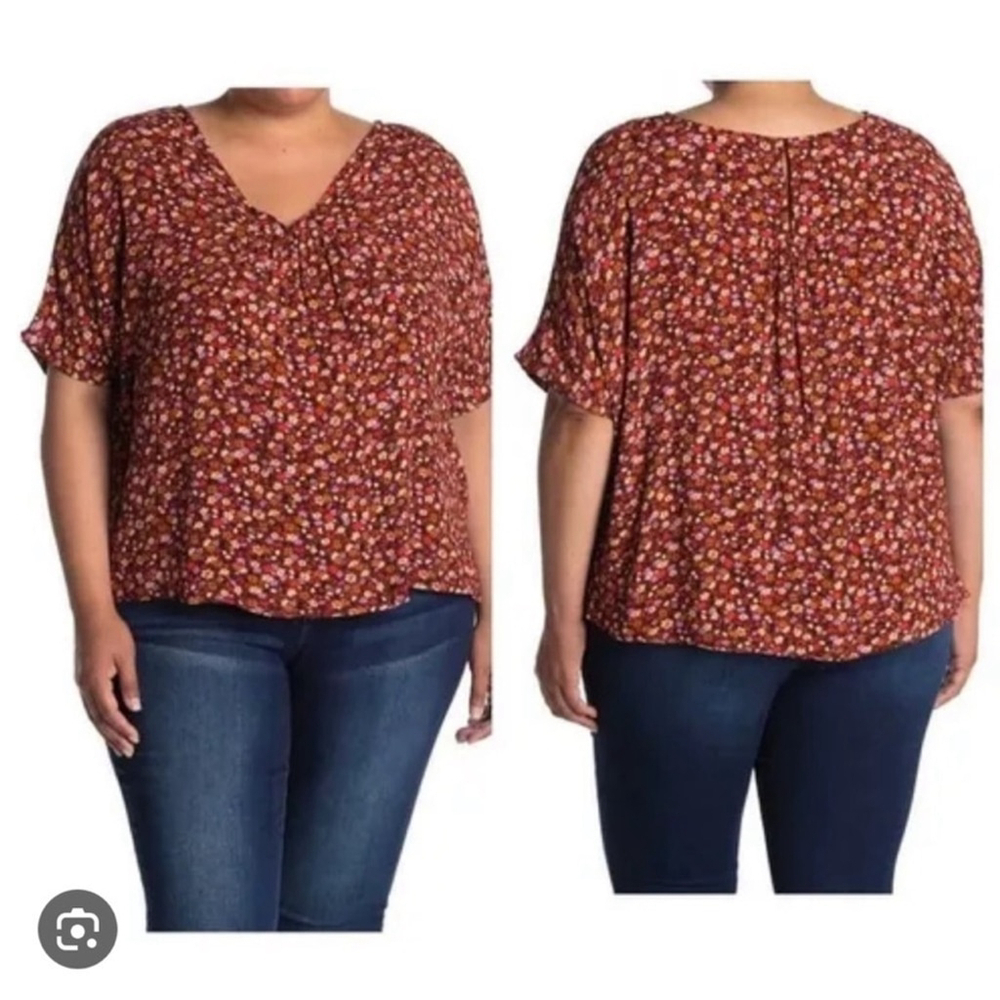 Madewell Rhyme Floral Top in Spring Floral Rusted